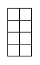 Domineering game, a rectangle of width 2 and height 4