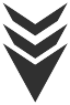 Set of 3 overlapping arrows pointing down