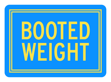 Booted Weight (in BLUE RECTANGLE shape)
