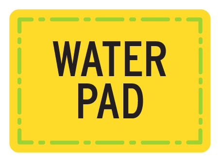 Water Pad (in YELLOW RECTANGLE shape)