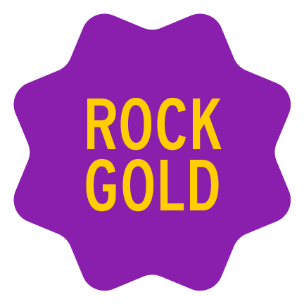 Rock Gold (in PURPLE 8-POINTED STAR shape)