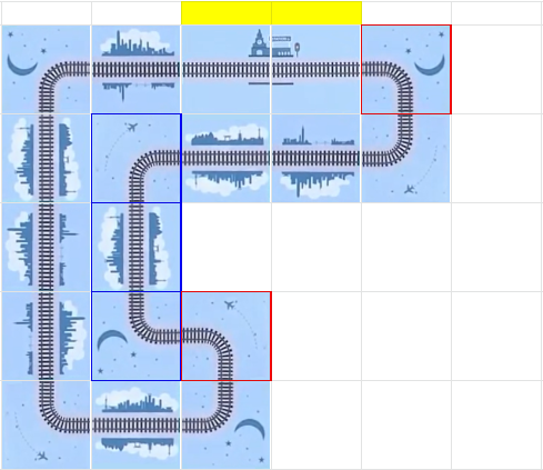 Solution to the first yellow train puzzle
