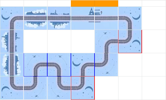 Solution to the first orange train puzzle