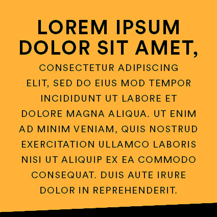 Lorem ipsum text on a goldenrod background