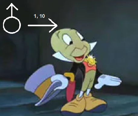Example of flashed image, this one is of Jiminy Cricket