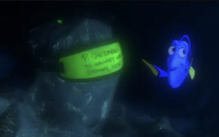 An image of Dory and the scuba mask from Finding Nemo